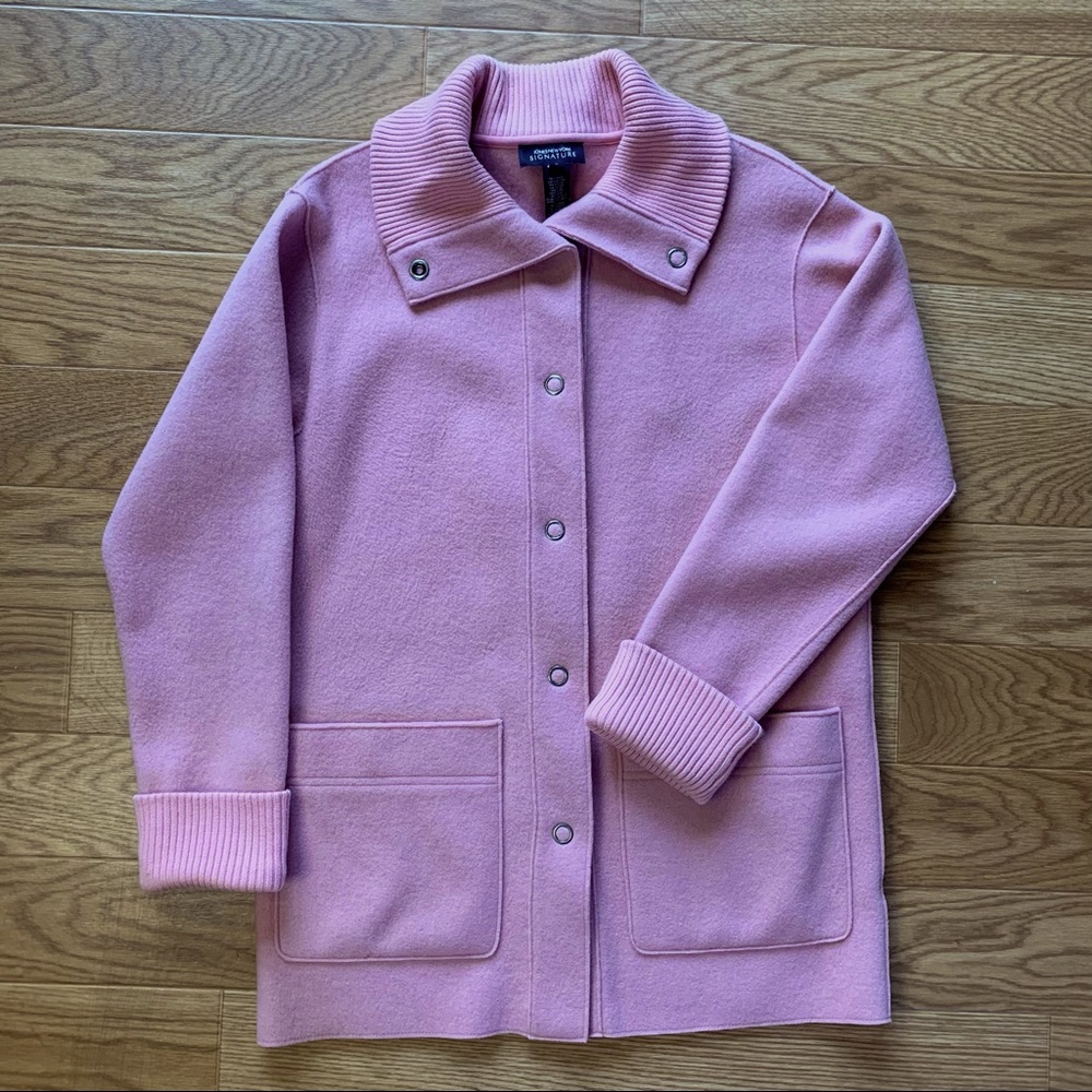 Jones New York Signature Pink Wool Jacket Size S (fits like a Medium)